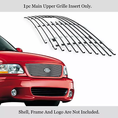Fits 1999-2003 Ford F-150 Bar Style Upper Stainless Chrome Billet Grille Insert • $62.99