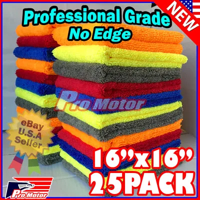 Edgeless Microfiber Cleaning Cloth Towel No-Scratch Rag Car Polishing Detailing • $22.50