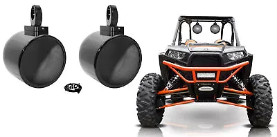 Rockville MAC90B 8  360° Swivel Black Aluminum Tower Speaker Pods RZR/ATV/UTV • $194.95