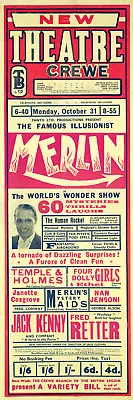 1930 Merlin The Illusionist Magician Advertisement Poster Magic Wall Art Decor • $39