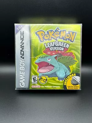 Pokémon Leaf Green (Nintendo Gameboy Advance) GBA CIB Complete W/Adapter! • $335