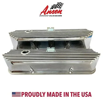 Ford FE All Finned Tall Valve Covers Polished - Die-Cast Aluminum - Ansen USA • $275