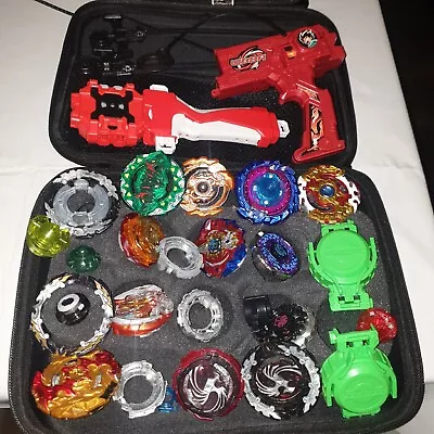 Beyblade Bulk Lot - Metal And Plastic - As Pictured In Case With 2 Launchers  • $97.99