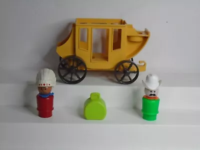 Fisher Price Little People 934 Western Town Stage Coach Indian Chief Cowboy Lot • $17.99