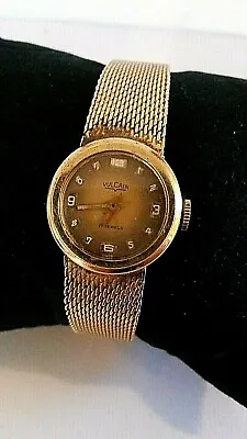 Ladies Vulcain Adjustable Mesh Vntg Swiss 17 Jewel Manual Watch Good Timekeeper • $87