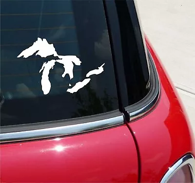 Great Lakes Michigan Ontario Ohio Graphic Decal Sticker Art Car Wall Decor • $3.50
