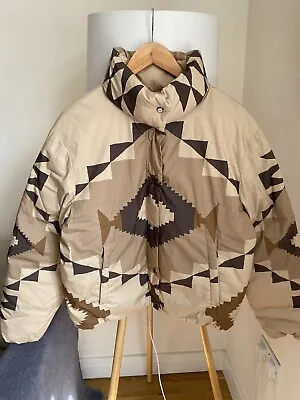 Ralph Lauren Southwestern Aztec Puffer Down Navajo Jacket Coat Indian Blanket M • £235