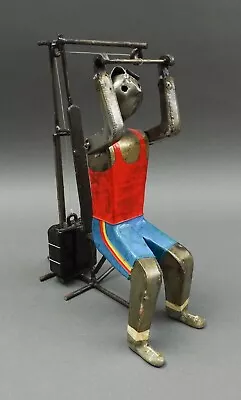 Manuel Felguerez Mexican Exercise Weight Workout Bodybuilder Metal Art Sculpture • $950.62