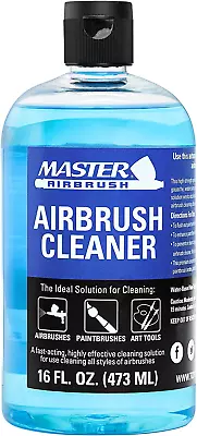 Master Airbrush Cleaner 16-Ounce Pint Bottle Clean Clogged Airbrushes Brushes • $19.91