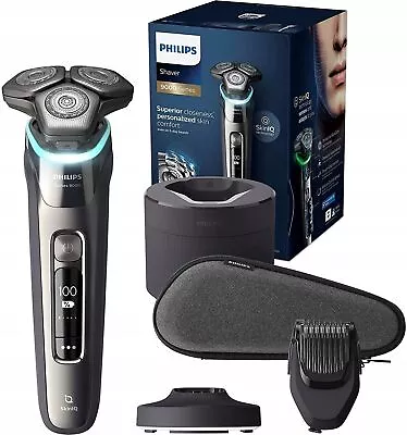 Philips S9987 Wet Dry Shaver SkinIQ Cleaning Pod GroomTribe App Pressure Guidanc • $1025.15