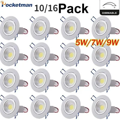 10PC 5W/7W COB Led Downlight Spotlight Dimmable Recessed Ceiling Panel 110V/220V • $33.99