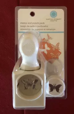 Martha Stewart Stamp & Punch Pack BUTTERFLY Contains Butterfly Stamps & Punch • $12.99