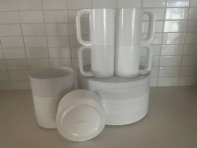 Heller Massimo Vignelli MUGS-BOWLS-PLATES Melamine White • $10