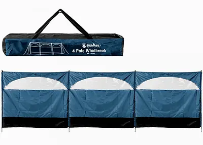 Windbreaker Blocker Windbreak Camping 150 X 500cm  Caravaning Garden Beach Blue • £31.49