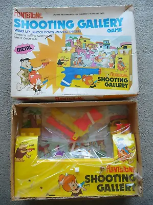 £165 • Buy Vintage Arco Flintstone Shooting Gallery Game Tinplate Toy 1978 Rare Boxed N963