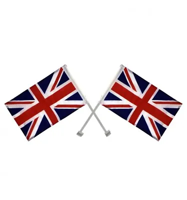 £2.80 • Buy 2 X Union Jack Window Car Flags United Kingdom Great Britain With Free Delivery.