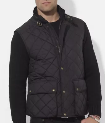 $148 • Buy $228 Polo Ralph Lauren 2XL Tall Black Coat Quilted Vest Jacket Hunting 2XLT Gent