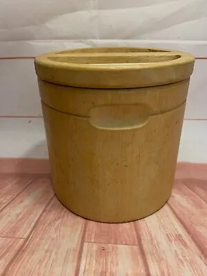 $29.88 • Buy Vintage Georges Briard 1970's MCM Modern Vintage Round Wooden Ice Bucket