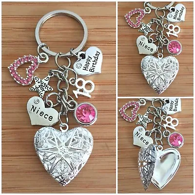 £6.99 • Buy Personalised HAPPY BIRTHDAY Gifts Charm Keyring 13th 18th 21st 30th Gift For Her