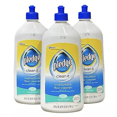 Pledge Clean It Multi Surface Floor Cleaner Rainshower Scent 27 Oz Lot Of 3 New • $84.88