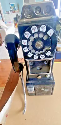 Vintage Bell System Western Electric Wall Mount Rotary 3 Slot Pay Phone • $375