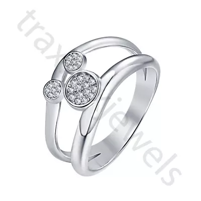 0.50 Ctw Simulated Diamond 14K White Gold Over Mickey Mouse Engagement Ring • $68.28