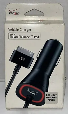 Verizon Vehicle Car Charger 9ft Fixed Coiled Cable Cord 2013 IPod IPhone IPad • $5.22