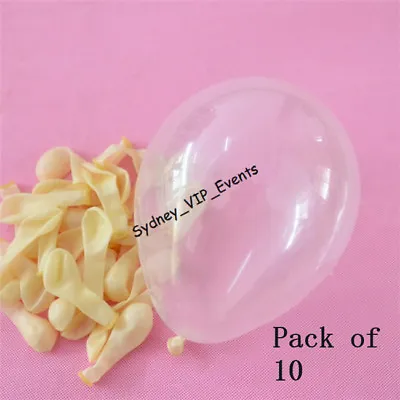 $2.95 • Buy Clear Balloon 12cm Latex Party Supplies 10pk Birthday Wedding Engagement 5  Baby