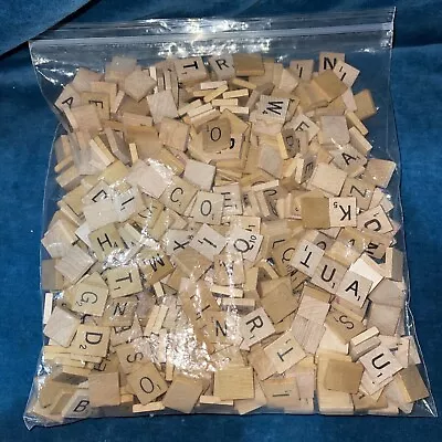 Scrabble Tile Lot Of 500 Original Wooden Tiles Vintage & Modern • $24