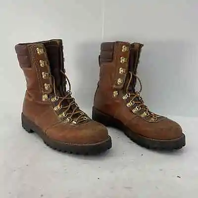 VTG Men's Montblanc Brown Leather Combat Boots - Size 11D • $108