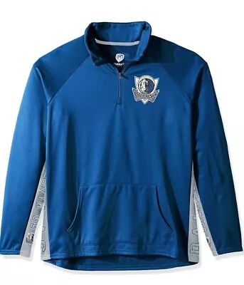 NBA Dallas Mavericks Hands High Womens S M L 2XL MVP Quarter Zip Pullover Blue • $19.93