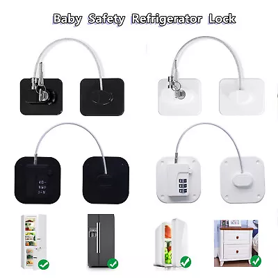 Digital Password Cabinet Locks Refrigerator Lock With Metal Key Or Coded Lock • £4.78