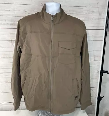 Prana Jacket Mens XL Brown Zion Full Zip Outdoor Weather Work Stretch • $39.99