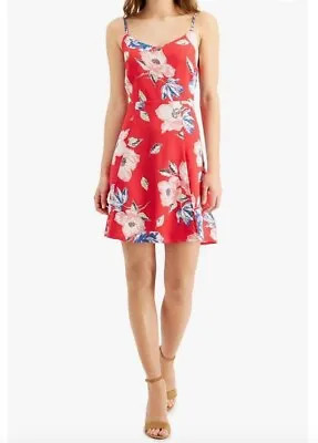 New FRENCH CONNECTION Women's Floral-print Slip Dress Size 6 • $19