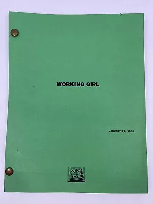 Original WORKING GIRL Film Script - HARRISON FORD - MELANIE GRIFFITH Movie Rare • $250