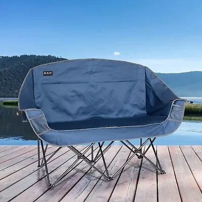 Camping Chair 2 Person Outdoor Folding Double Chairs Seats Lawn Beach Fold New ~ • $72.99