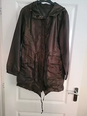 Size 10 Matalan Brown Copper Thin Hooded Coat • £10.50