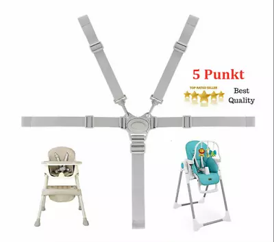 Baby Seat Belt 5 Point Harness Straps High Chair Harness Universal • £5.99