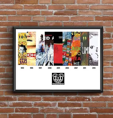 Radiohead - Discography - Multi Album Art Poster Print - Great Christmas Gift • £90