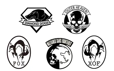 Metal Gear Patch Logos Decal Qty. Of (5) 6 Inches (Black) • $20