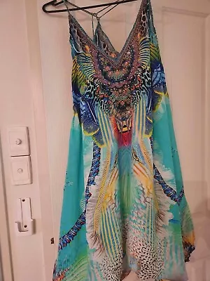 Camilla Reef Warrior Dress Size L 100% Silk • $120