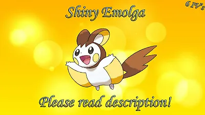 $2.99 • Buy Shiny Emolga 6IV - Pokemon X/Y OR/AS S/M US/UM Sword/Shield