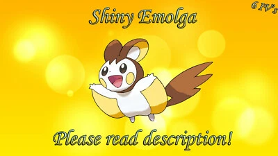 $2.99 • Buy Shiny Emolga 6IV - Pokemon X/Y OR/AS S/M US/UM Sword/Shield