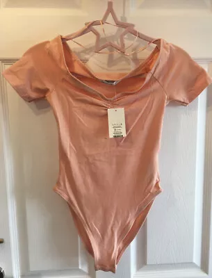 Bodysuit Uk Size 6 (small Women’s)miss Selfridge Pink Under Gusset Fastening New • £8.99