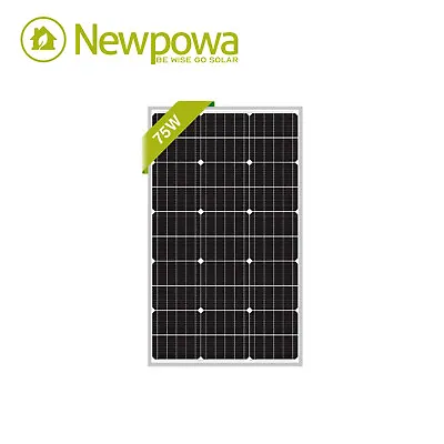 NewPowa 75W Watt 12V Mono Solar Panel Module RV BOAT OFF GRID • $62