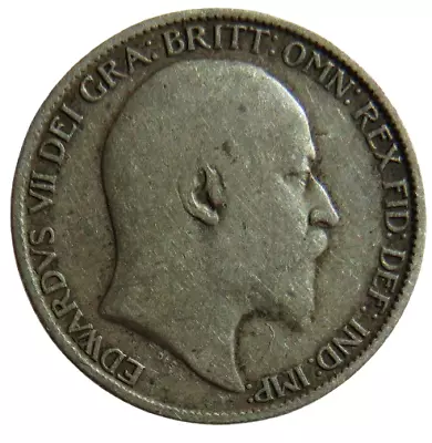 1907 King Edward VII Silver Sixpence Coin - Great Britain • £7.88