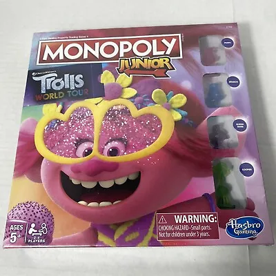Monopoly Junior Jr. Trolls World Tour Edition Board Game - New DreamWorks • $21.99