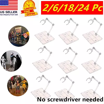 2/6/18/24 Pc HG144 Action Figure Display Holder Base Doll Model Support Stand • $6.99