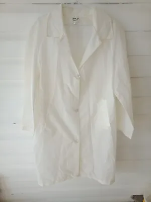 Women's Vintage Raincoat Nylon Sherri Lee New Zealand Size 18 White Vgc • $15