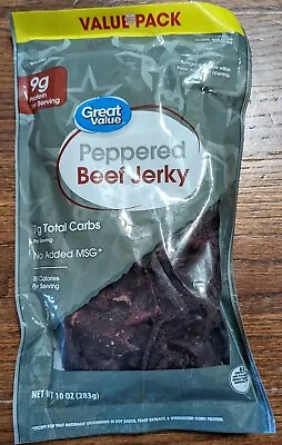 Great Value Peppered Beef Jerky Big 10 Oz Bag 9g Protein • $9.68